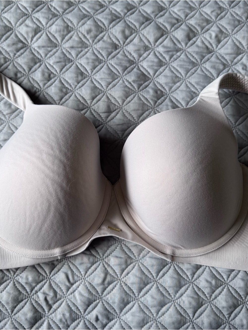 Lane Bryant Cacique Cream Lightly Lines Balconette Bra - 46C